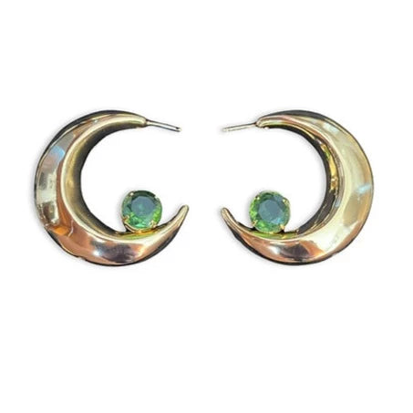 Brinco Meia Lua Cristal