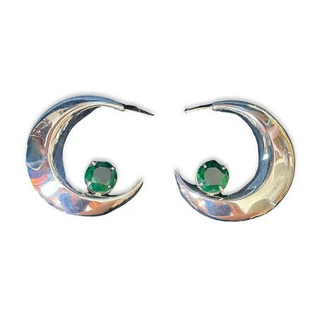 Brinco Meia Lua Cristal