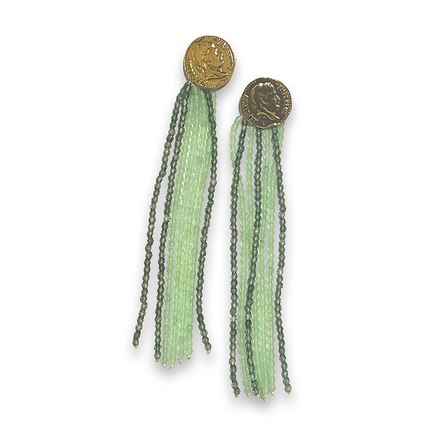 Brinco Moeda com Miçangas