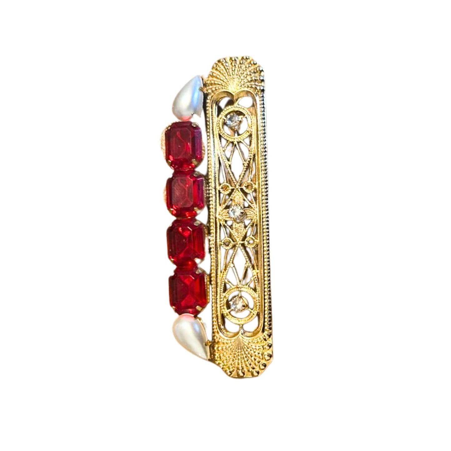 Broche Art Deco Vermelho