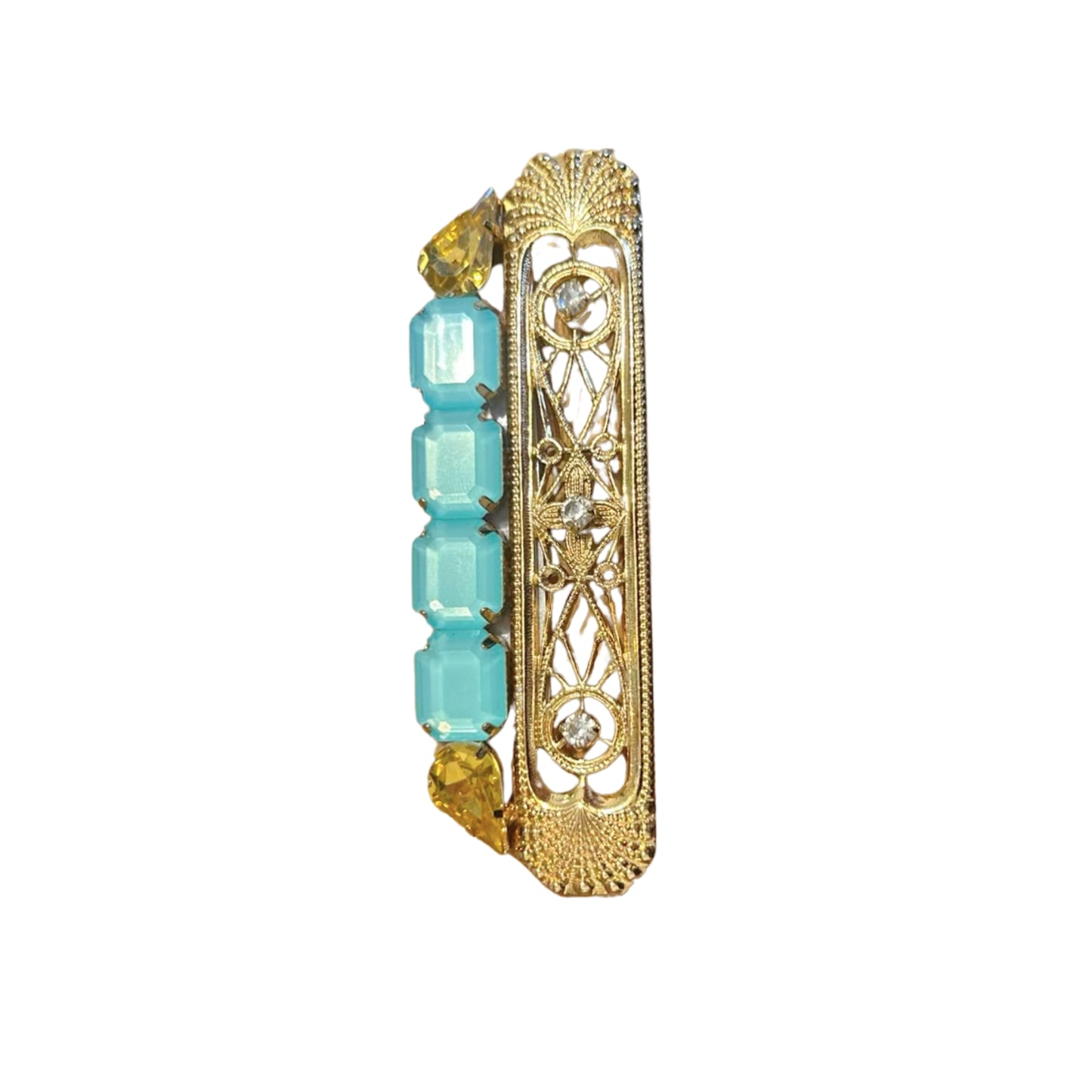 Broche Art Deco Turquesa