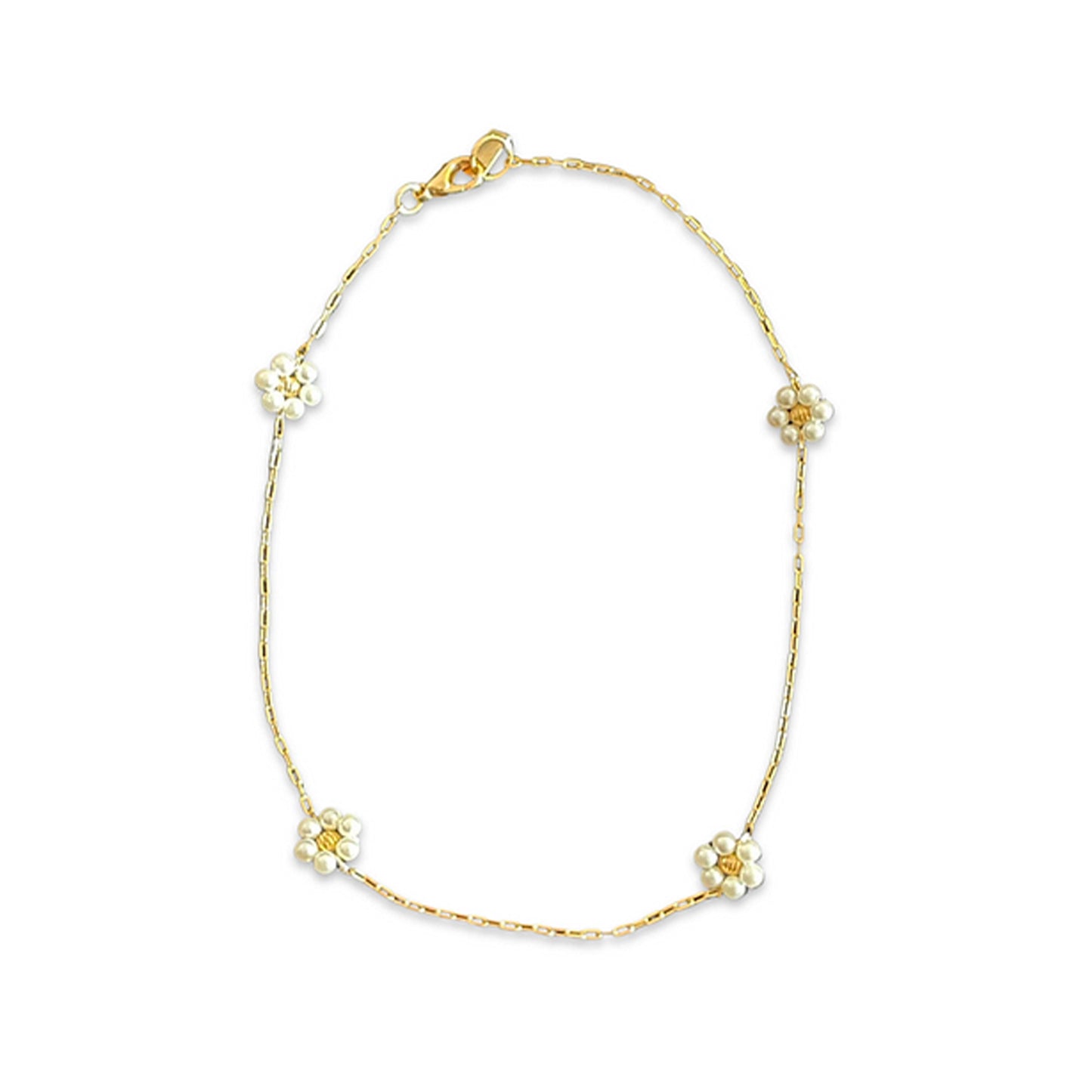 Chocker 4 Flores de Pérolas