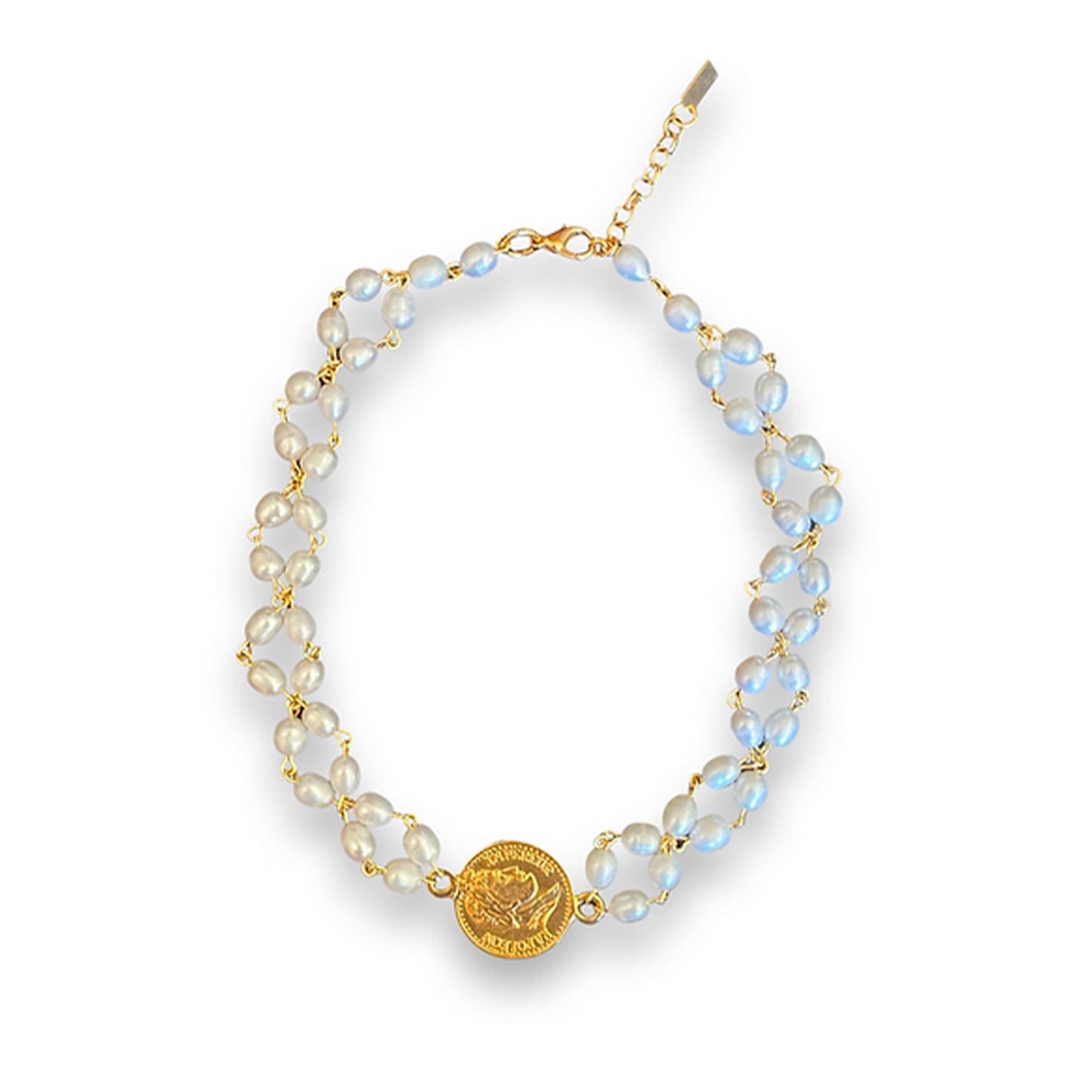 Chocker de Pérolas com Moeda