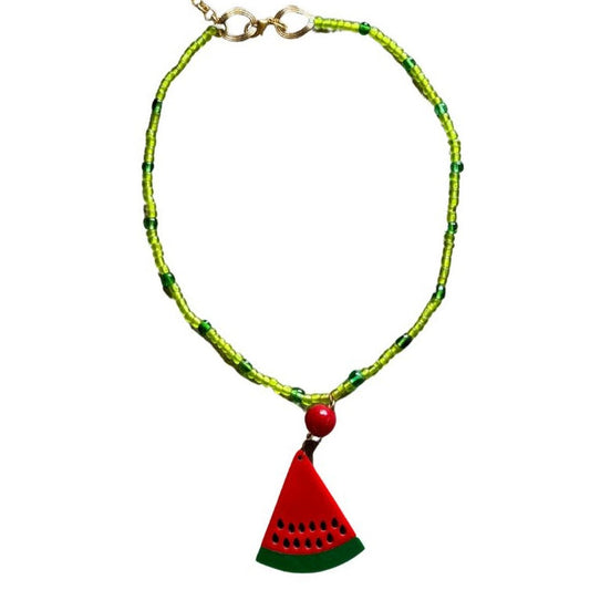 Colar Beads Melancia