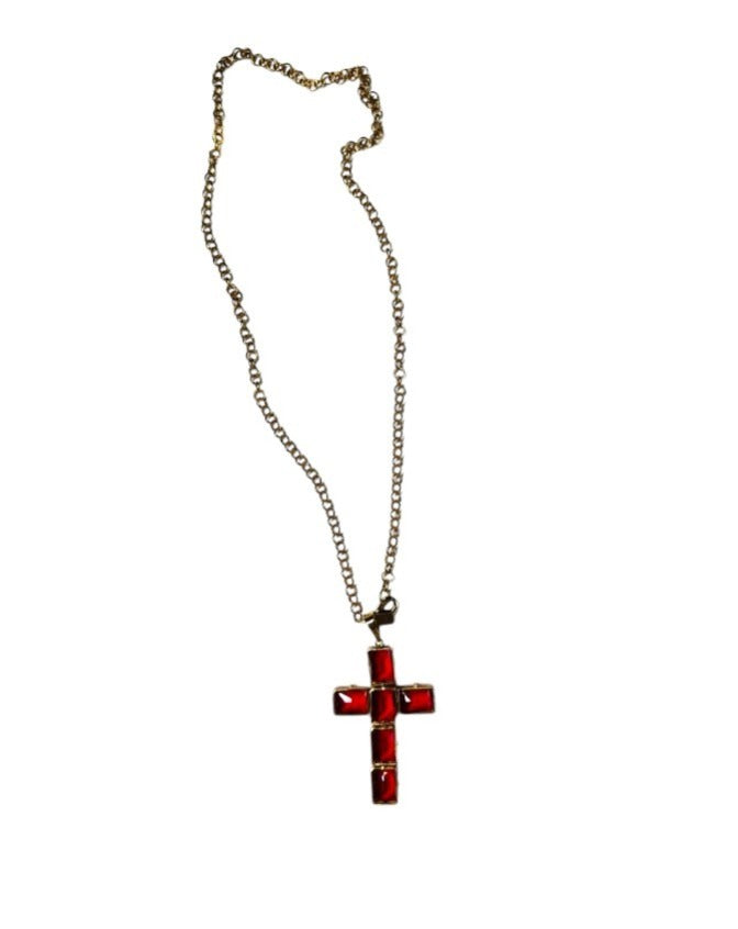 Colar Portrait Cruz de Cristais