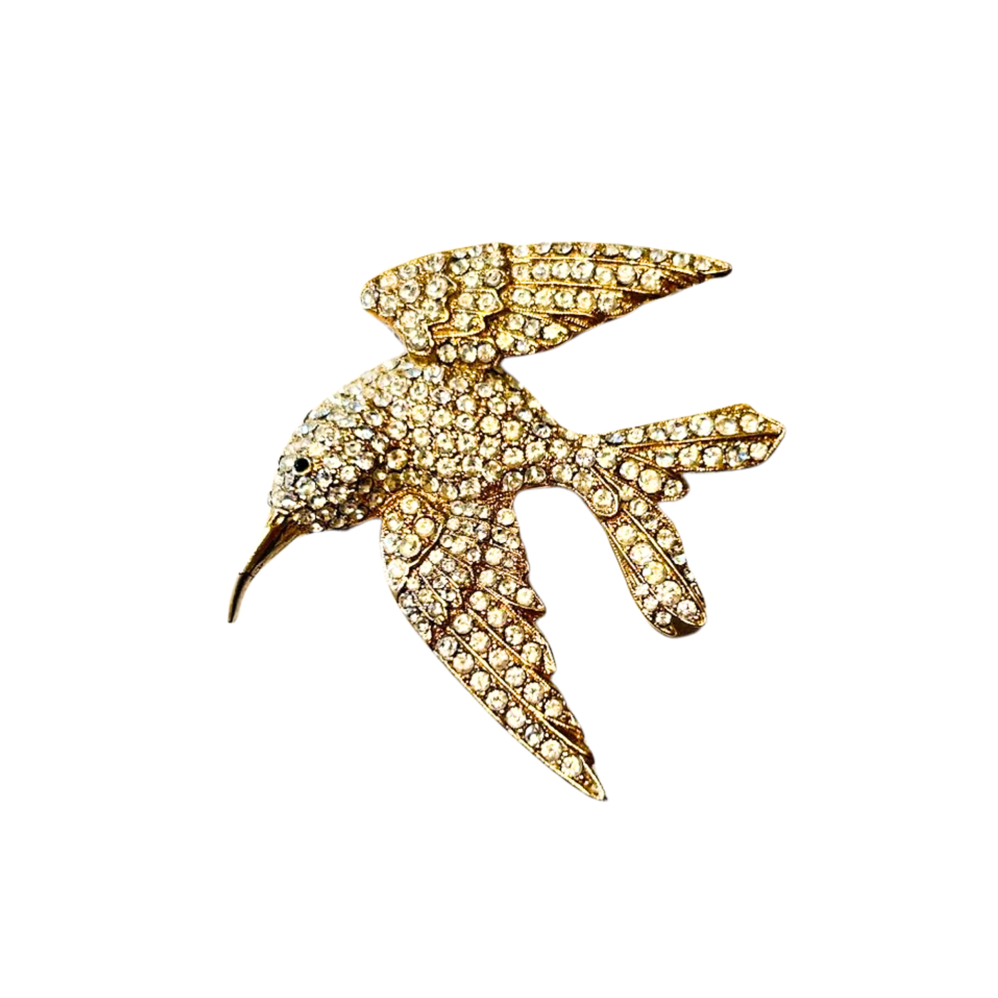 Broche Andorinha Cravejado