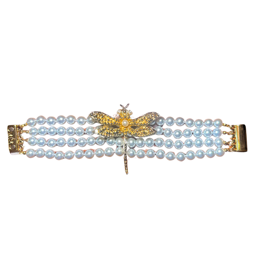 Pulseira Pérolas Libélula