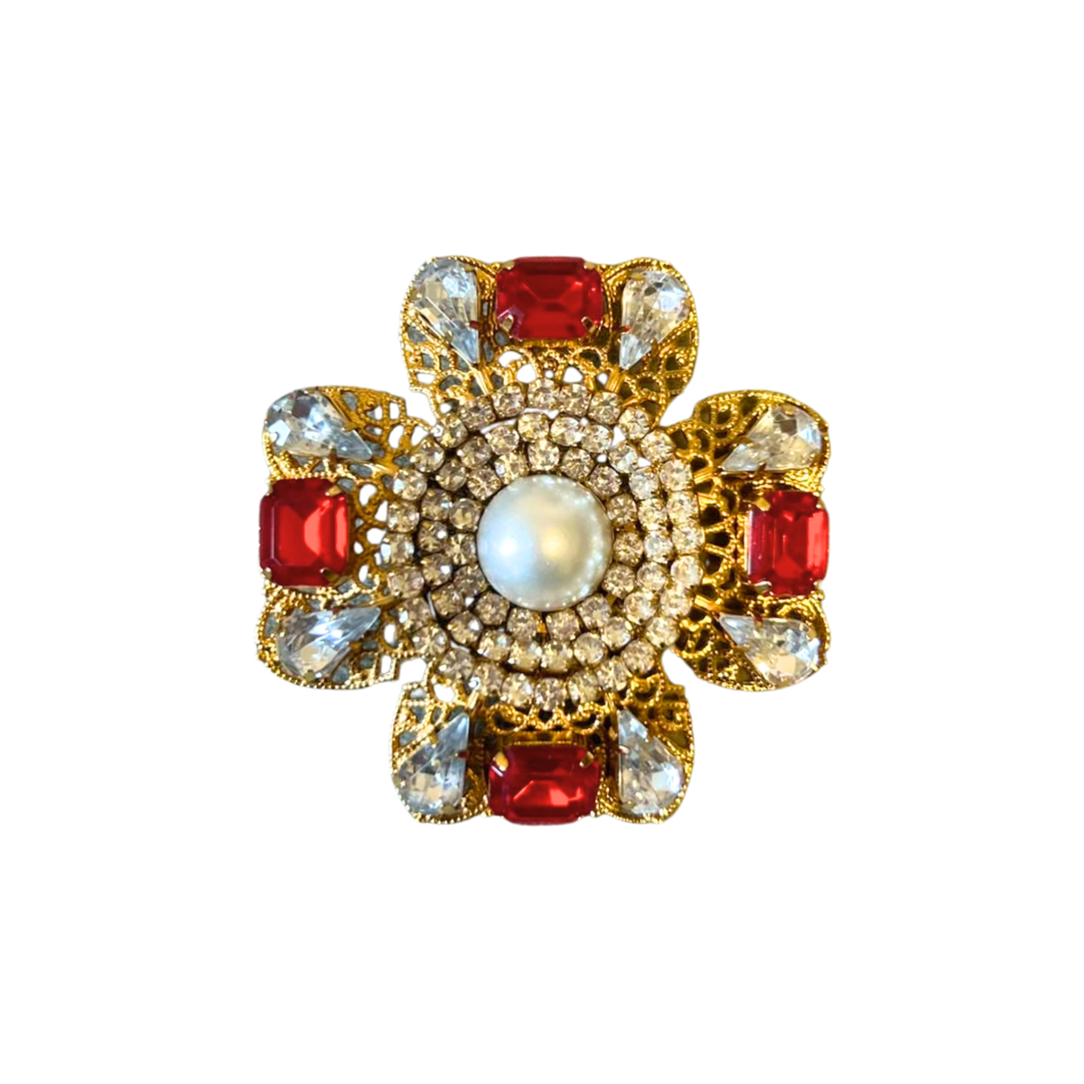 Broche Chateau Vermelho