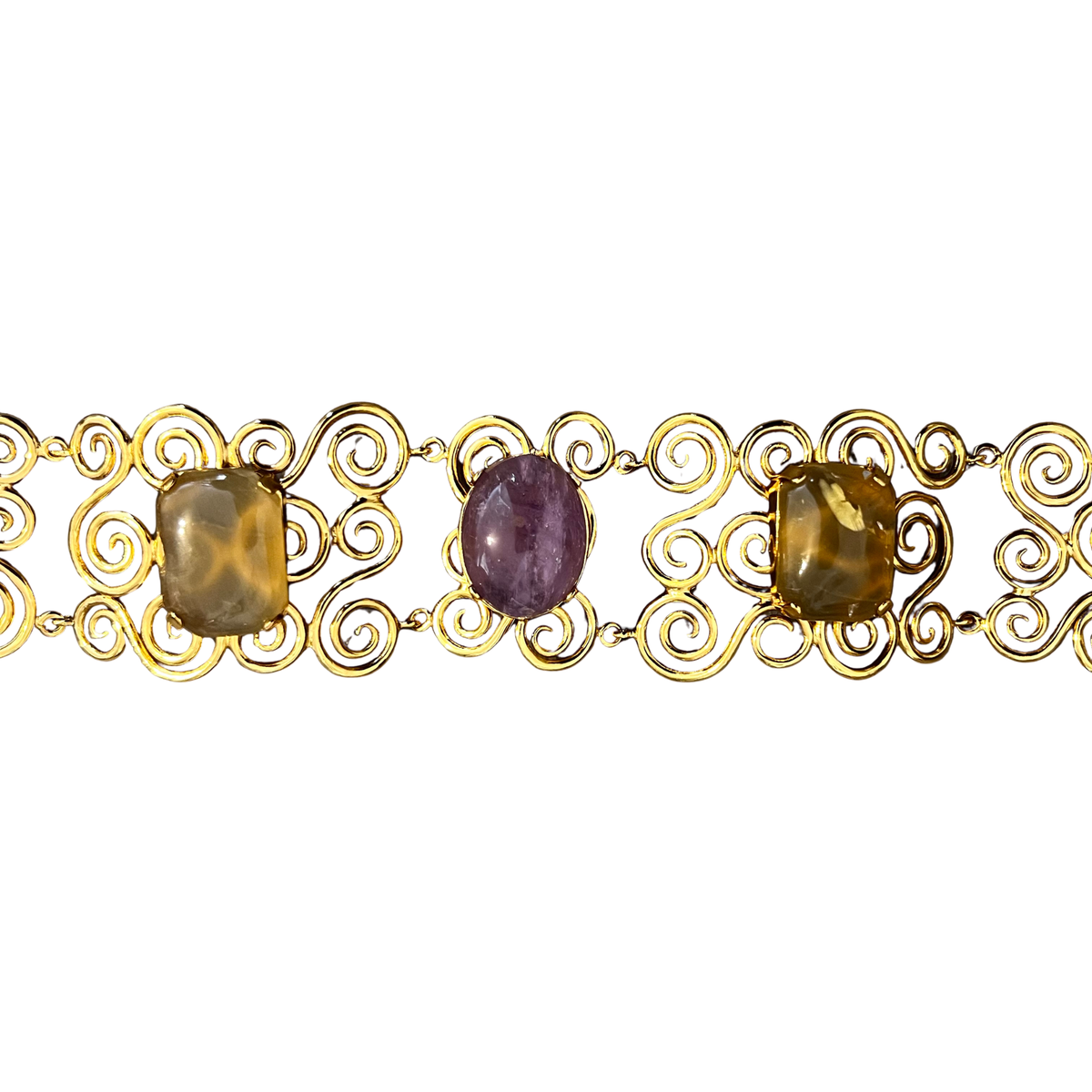 Chocker Adele Arabescos Ametista e Citrinos