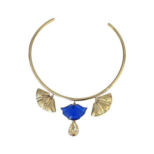 Chocker Eclát Azul Cobalto e Gota Champanhe