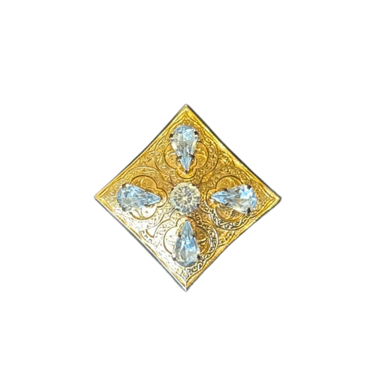 Broche Arabesco Cravejado