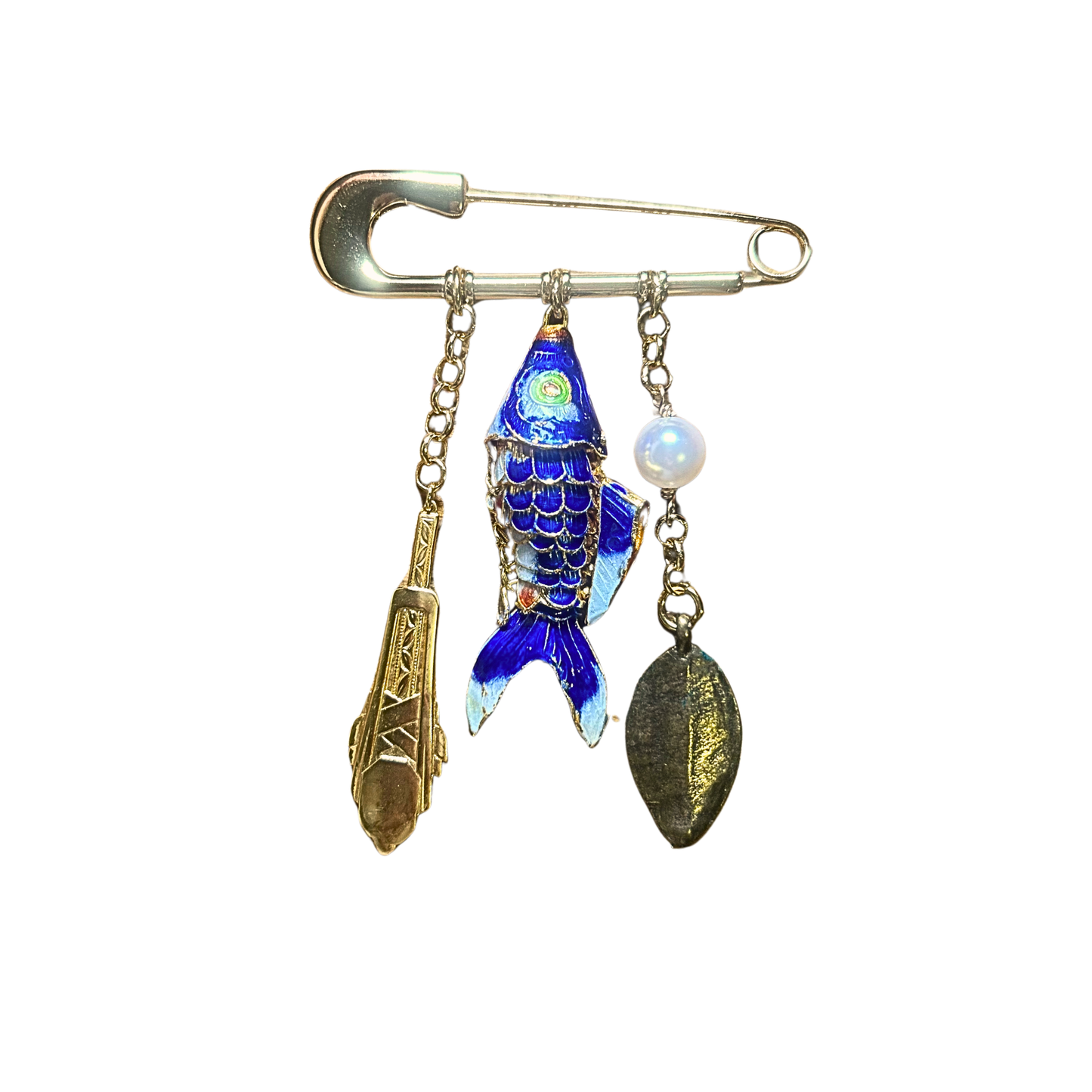 Broche Alfinete Peixe Azul