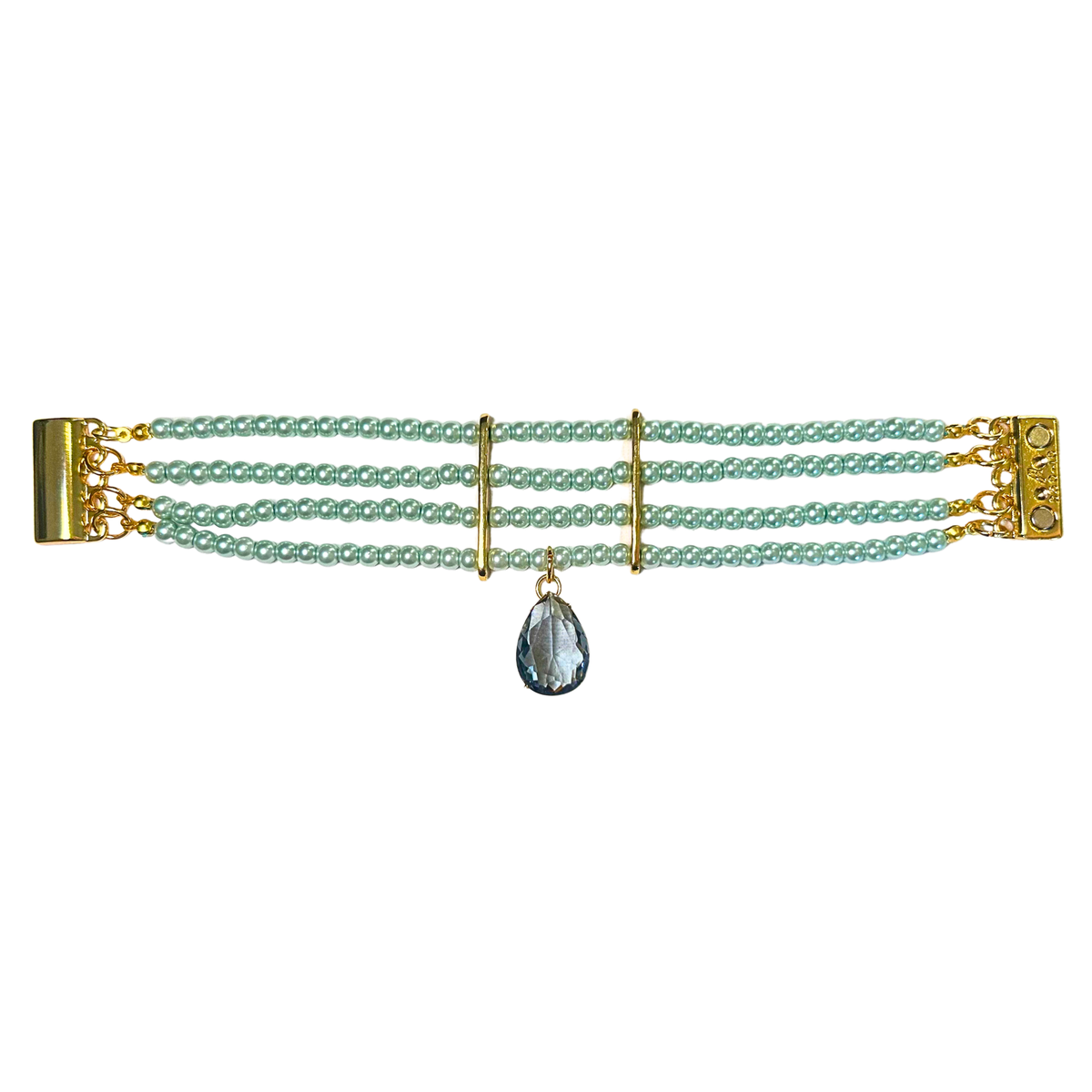 Pulseiras Esverdeada e Gota Fumê