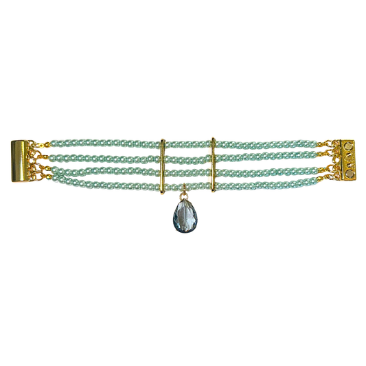 Pulseiras Esverdeada e Gota Fumê