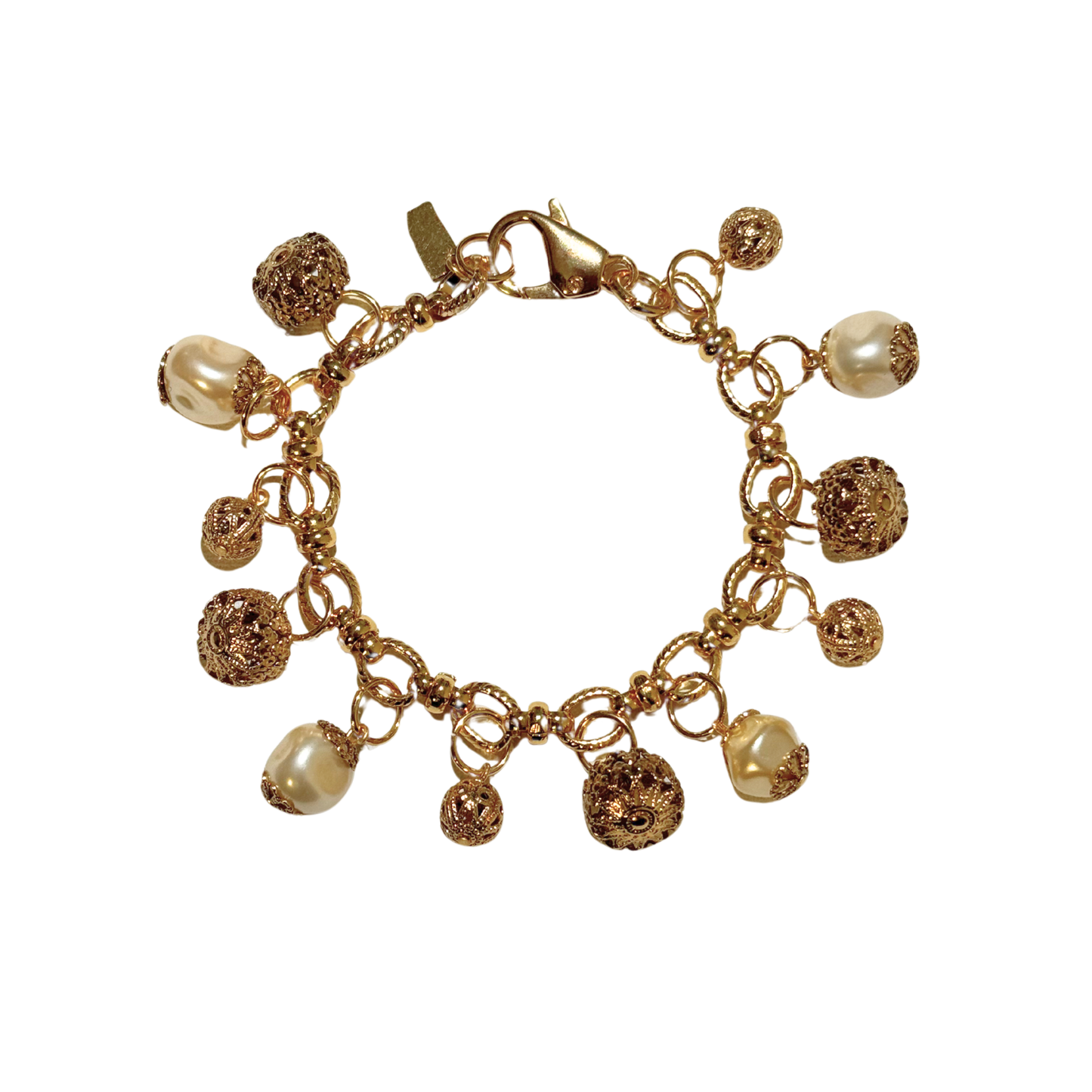 Pulseira Fiiligrana e Pérolas