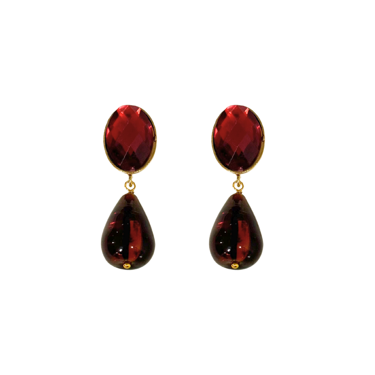 Brinco Cristal Vermelho