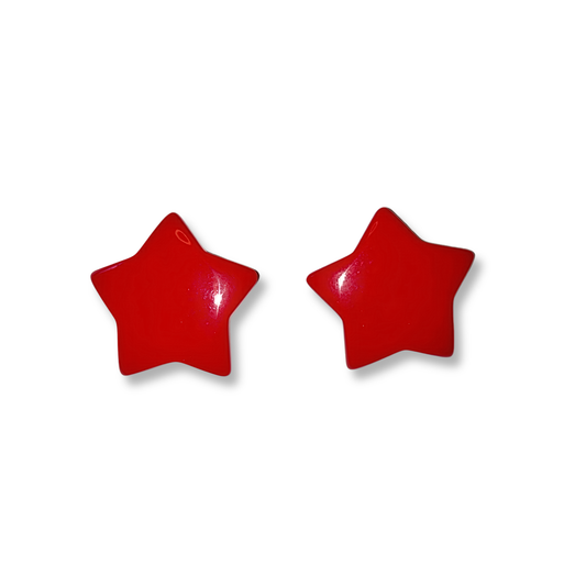 Brinco Estrela Vermelho Vintage