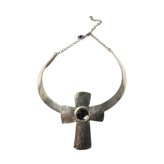 Chocker Cruz Prata Vintage