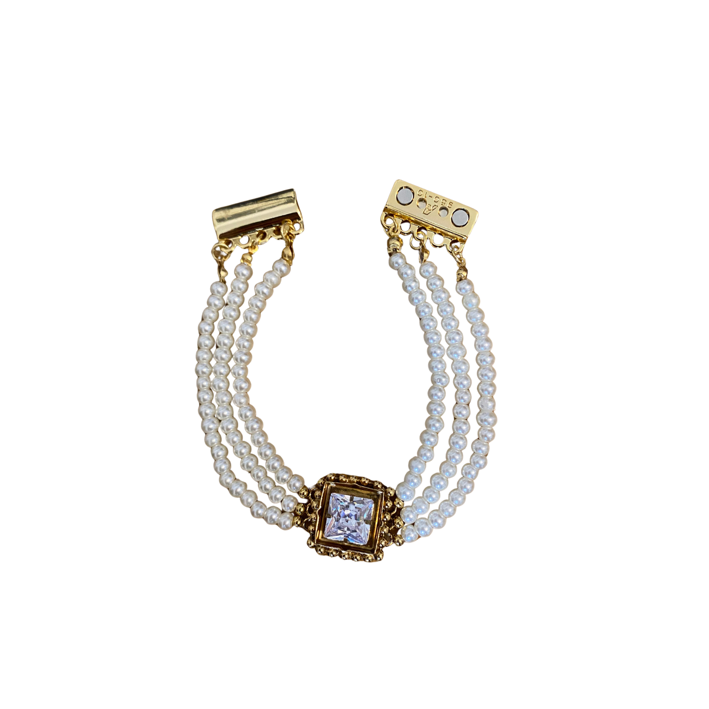 Pulseira Pérolas e Cristal