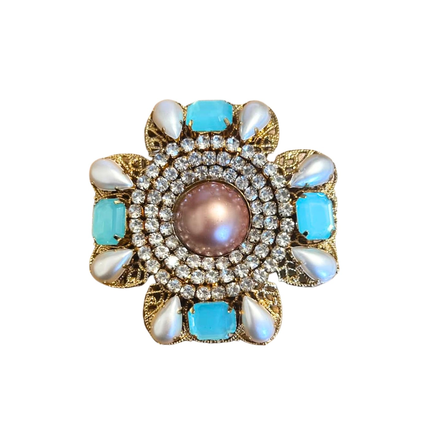 Broche Chateau Turquesa