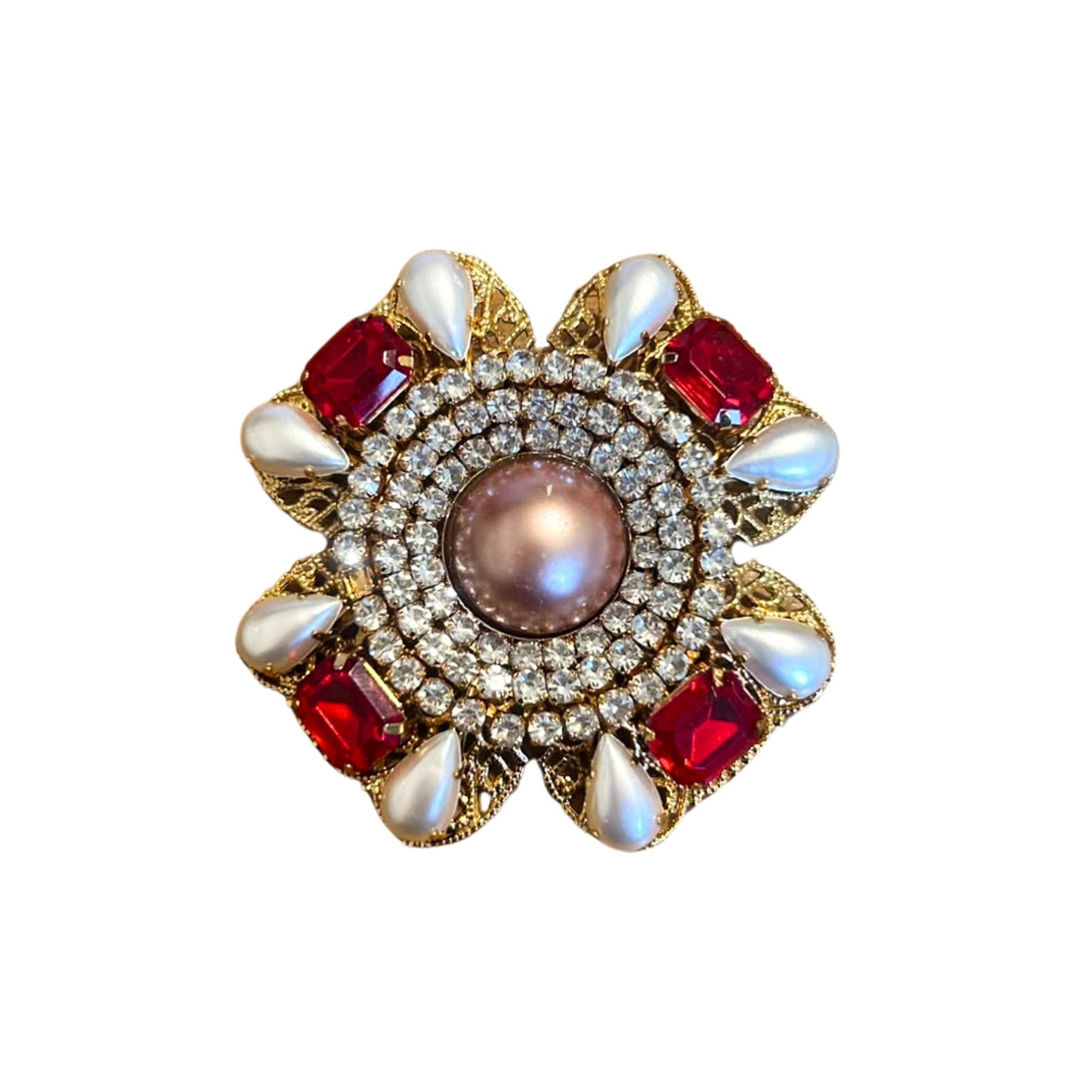 Broche Chateau Vermelho