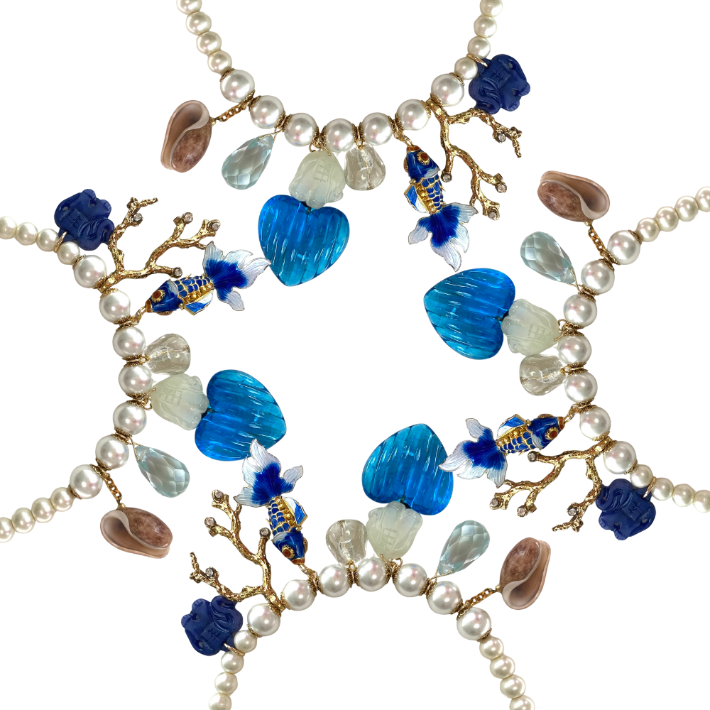 Colar Degradê Pérolas Fundo do Mar