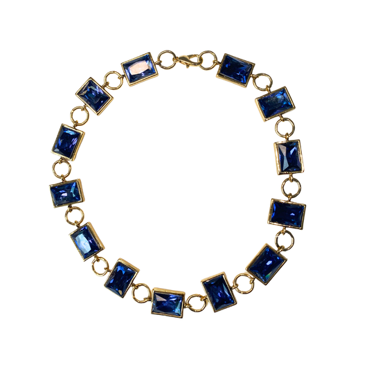 Chocker Cristais Josephine Azul