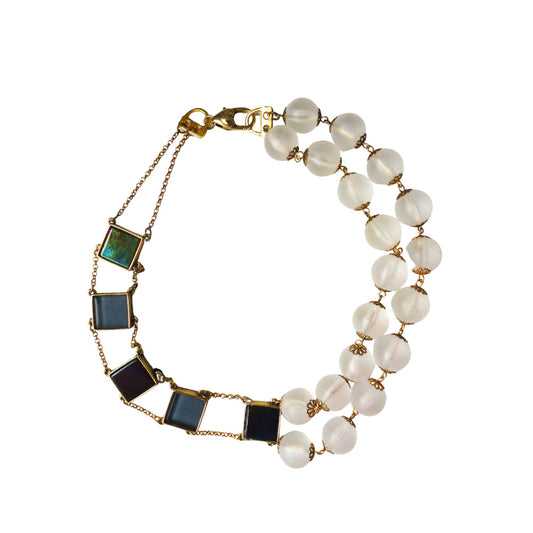 Colar Azulejos e Lalique