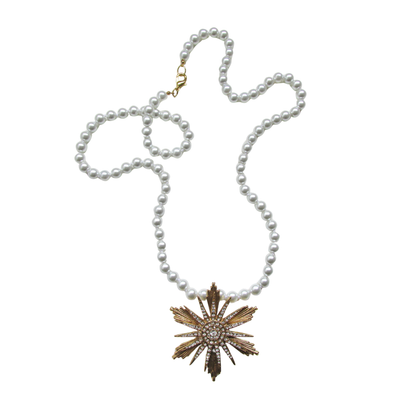 Colar Estrela Saint Laurent e Pérolas