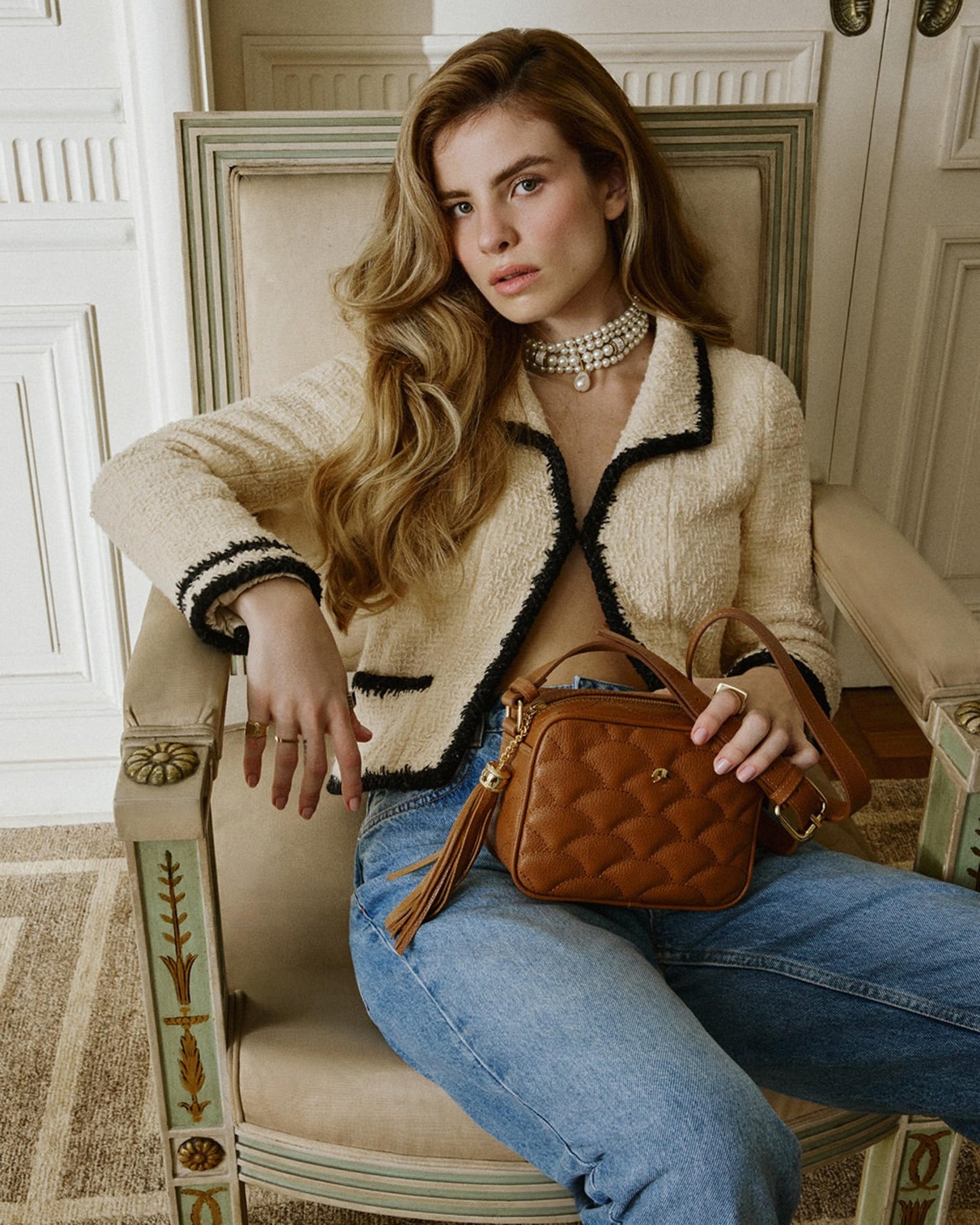 Choker pérola com gota