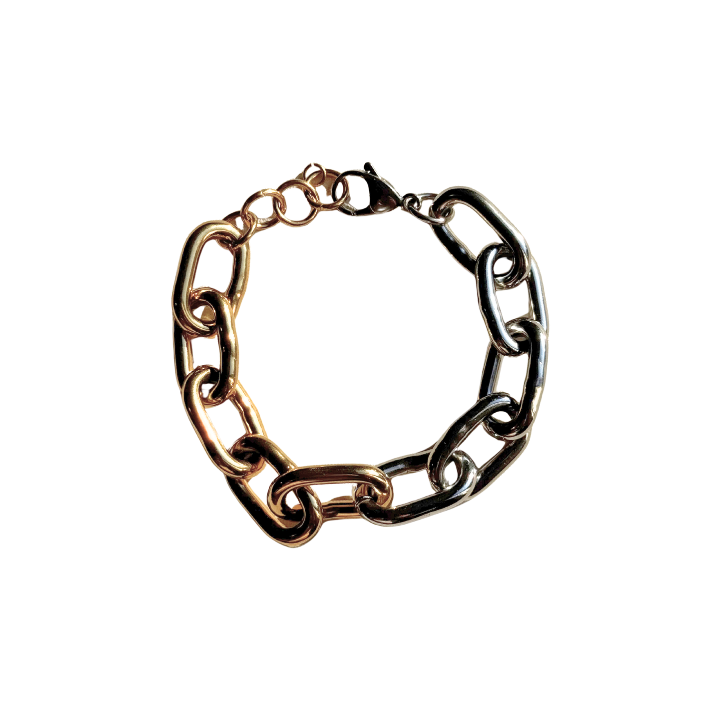 Pulseira Elos Dourada com Prata