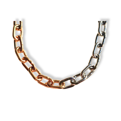 Colar Elos Dourado e Prata