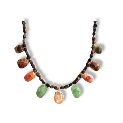 Colar Ônix e Quartzo